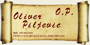 Oliver Piljević vizit kartica